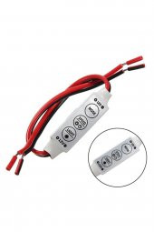 DC 12-24V 3 Tuş Led Dimmer Hafızalı 12A 3 Modlu 5050 3528 5630 - 7