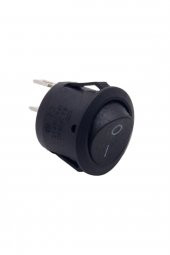 23mm Yuvarlak 2 Pin Anahtar Buton Kcd1 Siyah thumbnail 4