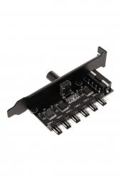 6 Port Fan Çoğaltıcı Hız Kontrol Kartı Molex Güç Giriş Soketi 12V - 2