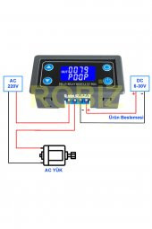 XY-WJ01 Zamanlayıcı Röle Modül DC 6-30V 1000w Anahtar Panel Tip - 6