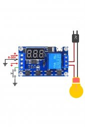 Zamanlayıcı Timer Röle Modül Micro Usb Beslemeli  Gecikmeli Başlangıç 0-999sn DC 5-30V - 5