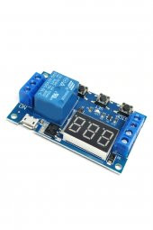 Zamanlayıcı Timer Röle Modül Micro Usb Beslemeli  Gecikmeli Başlangıç 0-999sn DC 5-30V - 6