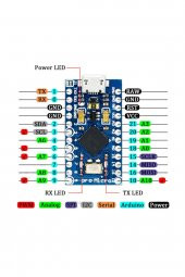 Arduino Pro Micro ATMEGA32U4 Micro Usb  5V 16 Mhz Atmel Arduino Geliştirme Kartı Elektronik Devre - 2