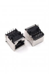 8P8C Metal RJ45 Soket Ethernet Bağlantı Soketi 8 Pin Pcb Montaj - 4