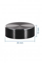 Alüminyum Pot Başlığı 30mm 6mm Tırtıklı Mil Siyah Metal Rotary Enkoder Potansiyometre Ses Kontrol - 2