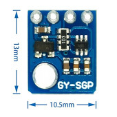 SGP-30 Hava Kalite Gaz Sensörü Karbondioksit TVOC Formaldehit CO2 Dijital Algılama Ölçme Modülü thumbnail 7