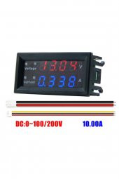 Panel Tip DC 0-200V 10A mV Voltmetre mA Ampermetre M4430 - 1