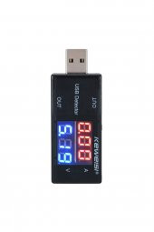 Çift Usb Çıkışlı Voltmetre Ampermetre Akım Voltaj İzleyici Şarj - 6