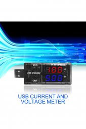 Çift Usb Çıkışlı Voltmetre Ampermetre Akım Voltaj İzleyici Şarj - 7