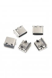 Type-C Usb Soket 16 Pin Smd USB 3.1 Cep Tel Elektronik Cihaz Usb Port Konnektör Şarj Soketi Dişi - 7