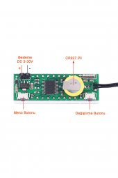 3 Fonksiyonlu Termometre Saat Voltmetre Gösterge Modül  Dijital Zaman Isı Elektronik Ekran Kırmızı - 7