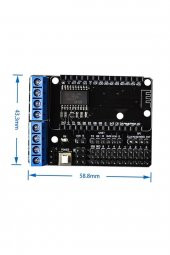 Nodemcu L293D Shield Motor Sürücü  ESP8266 Kablosuz İnternet Wifi Motor Uzaktan Kontrol - 1