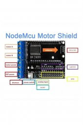Nodemcu L293D Shield Motor Sürücü  ESP8266 Kablosuz İnternet Wifi Motor Uzaktan Kontrol - 8