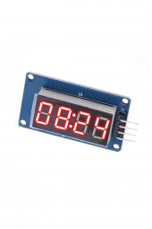 TM1637 4 Hane Bit Seri Kırmızı 7 Segment Ekran  0.36 İnch Saat IIC Dijital Gösterge Display Alarm - 3