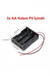 3lü AA Kalem Pil Kutusu Yuvası 4.5V Kablolu Kalem Pil Tutucu - 1