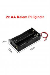 2li AA Kalem Pil Kutusu Yuvası 3V Kablolu Kalem Pil Tutucu - 1