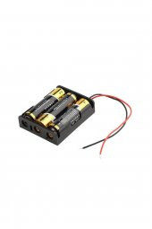 3lü AA Kalem Pil Kutusu Yuvası 4.5V Kablolu Kalem Pil Tutucu - 7