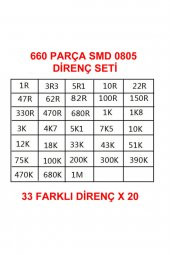 660 Parça Smd 0805 Direnç Seti 0.125 Watt 1ohm 1Megaohm Resistör - 2