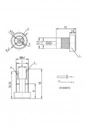 5.5mm x 2.1mm DC Güç Soketi Plastik Panel Montaj Tip Adaptör - 8