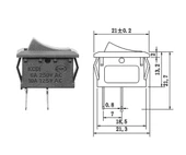 2 Pin Siyah Anahtar Switch Mini Buton KCD1 - 3
