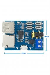 TFU MP3 Wav Ses Müzik Çalma Kartı  3W Amfi Micro SD Usb Flash Okuyucu 3.5mm Ses Soketi Buton Kontrol Micro Usb thumbnail 1