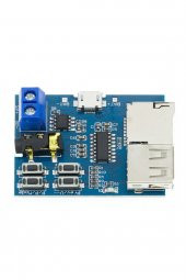 TFU MP3 Wav Ses Müzik Çalma Kartı  3W Amfi Micro SD Usb Flash Okuyucu 3.5mm Ses Soketi Buton Kontrol Micro Usb thumbnail 6