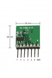 TX118A 4 Kanal 433Mhz Verici Kablosuz Haberleşme 25metre EV1527 - 8
