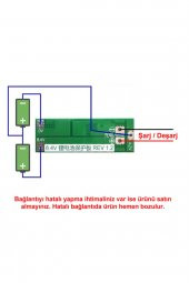 2S 20A Lityum Batarya BMS Koruma Kartı Standart Versiyon Pil Li-ion 18650 8.4V - 1