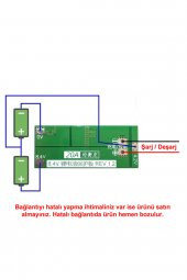 2S 20A Lityum Batarya BMS Koruma Kartı Balans Versiyon Pil Li-ion 18650 8.4V - 2