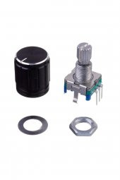 EC11 Rotary Encoder Butonlu 20 Adım Pot Başlıklı Pwm 360 Derece Döner Butonlu Dijital - 5