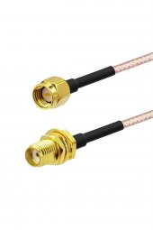 RG316 10cm SMA Erkek Dişi Kablo  RF Uzatma Kablosu 50 Ohm 0-6Ghz Koaksiyel Wifi Gsm Gprs Anten - 3