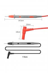 1 Çift Multimetre Probu 1000V 20A  Tüm Multimetreler ile Uyumlu Test Ölçüm Kalosu 1 Metre Voltmetre - 5