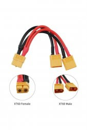 XT60 Konnektörlü Y Tip Birleştirici Kablo 10 cm LiPo Pil Batarya - 2