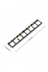 8 Bit NeoPixel WS2812B 5050 Rgb Led Modül  8li 5050 Adreslenebilir Rgb Stick Lamba Strip Kart Full Color - 1