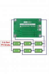 BMS 3S 40A Koruma Kartı Lityum Pil Batarya Li-ion 18650 Enhanced thumbnail 2