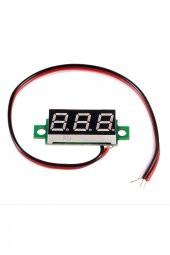 Voltmetre 0.28 0-100V Mavi 3 Telli Dijital LED Gösterge Voltaj - 4