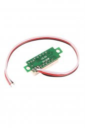 Voltmetre 0.28 0-100V Mavi 3 Telli Dijital LED Gösterge Voltaj - 6