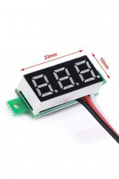 Voltmetre 0.28 0-100V Mavi 3 Telli Dijital LED Gösterge Voltaj - 8