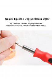 31 Parça Üniversal Çok Amaçlı Tornavida Seti Test Tamirat Çelik - 7
