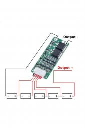 5S 15A BMS Lityum Li-ion Batarya Koruma Kartı 5x 18650 Pil Lipo - 1