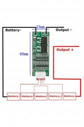 5S 15A BMS Lityum Li-ion Batarya Koruma Kartı 5x 18650 Pil Lipo - 2