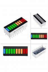 4 Renk Bar Led 10 Segment Akü Batarya Kapasite Doluluk Göstergesi - 3