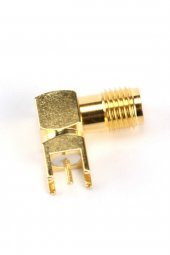 SMA PCB Tip Soket 90 Derece SMA-KWE GSM GPS GPRS RF Anten Soketi - 1