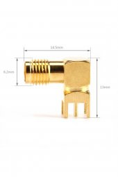SMA PCB Tip Soket 90 Derece SMA-KWE GSM GPS GPRS RF Anten Soketi - 3