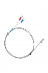 K Tip Thermocouple Sıcaklık Isı Sensörü 1 Metre 0C / 800C  Paslanmaz Çelik M6 Dişli Prob K Tip - 5