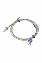 K Tip Thermocouple Sıcaklık Isı Sensörü 1 Metre 0C / 800C  Paslanmaz Çelik M6 Dişli Prob K Tip - 6