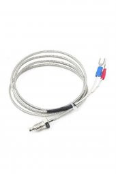 K Tip Thermocouple Sıcaklık Isı Sensörü 1 Metre 0C / 800C  Paslanmaz Çelik M6 Dişli Prob K Tip - 7