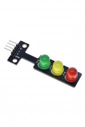 Trafik Işık Led Modülü 5V Ortak Katot 8mm Led Kırmızı Sarı Yeşil - 4