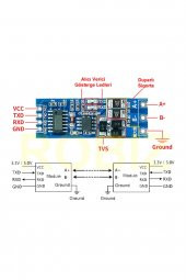 UART TTL to RS485 Modül Otomatik Yön Kontrol AFC  Endüstriyel Tip Com Seri Port Sinyal Çevirici - 8