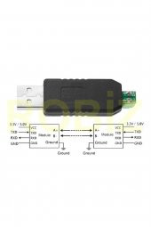 USB to RS485 Modül Kutulu  Com Seri Port Sinyal Çevirici Haberleşme Otomasyon Plc Medikal - 8